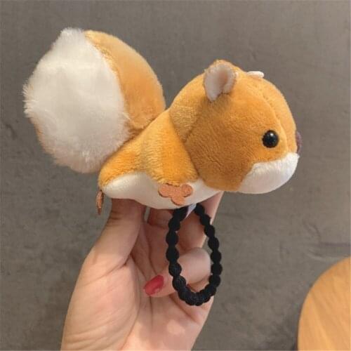 7CM Squirrel Stuffed Plush Toy , Key Chain Plush , Hair Rope Plush DOLL Toy