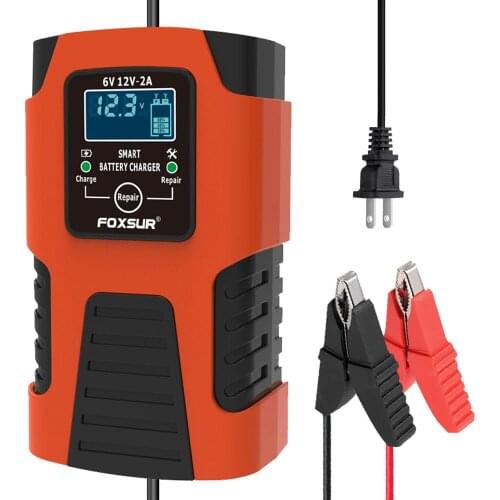 Car Battery Chargers 12V/2A 24V/2A Full Automatic Smart Battery Chargers Maintainer Portable Trickle Chargers Battery Desulfator