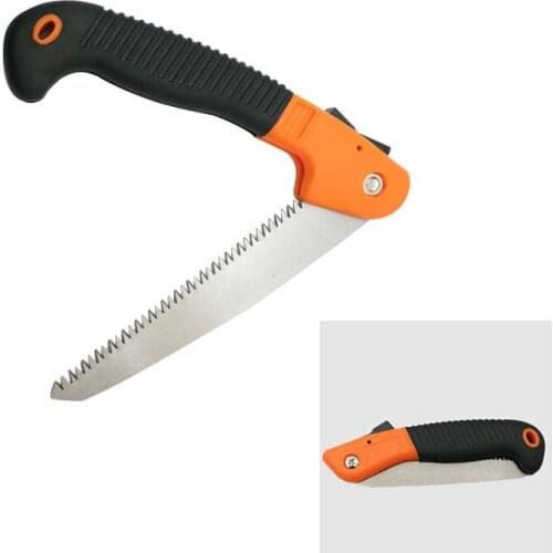 Free Shipping Non-slip Handle Hanging Garden Saw with Safety Lock Camping Portable Foldable Hand Saw G15-T1012
