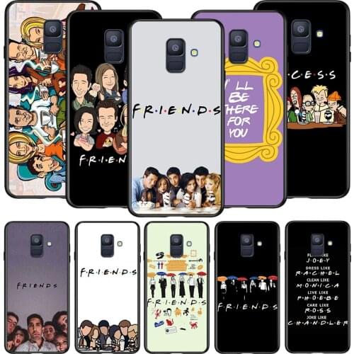 Cartoon Friends TV For Samsung Galaxy A8 A9 A7 A750 A6 A5 A3 A6S A8S Star Plus 2016 2017 2018 Black Soft Phone Case