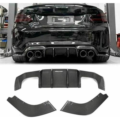 Real Carbon Fiber Rear Bumper Diffuser Lip Refit Factory Splitter For BMW 2 Series F87 M2 M2C Competition 2016-2020 2017 2018 19