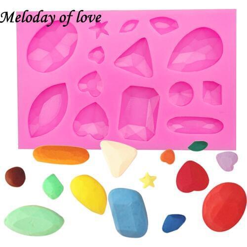 Gem pentagram Silicone fondant molds cake Border decorating tools chocolate mould Sugar Craft Molds DIY Cake T0174