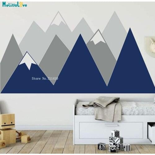 Deep and Colorful Mountains Wall Decal Little Baby Room Crib Art Decor Large Size Sticker Waterproofe self adhesive YT2457-2