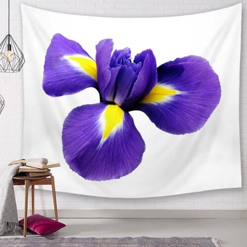 Beautiful Purple Flower Pattern Tapestry for Livingroom Photography Wall Decor