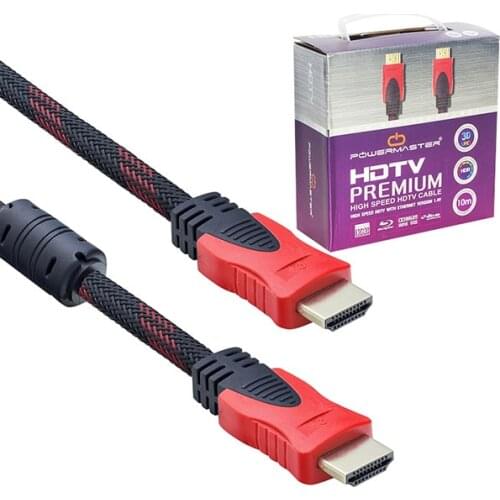HDMI CABLE 10 METERS 1.4 V BRAIDED BOXED POWERMASTER