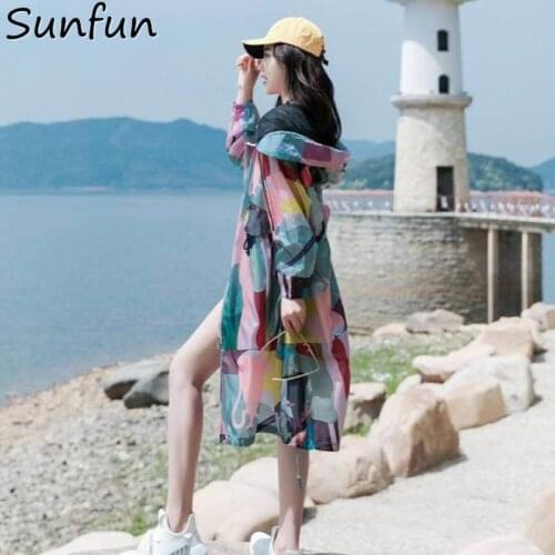 Camouflage Sunscreen Womens Mid Long Summer 2021 New FASHION UV Blocking Breathable Sunshade Shirt Anti Wear Ultra Thin Coat