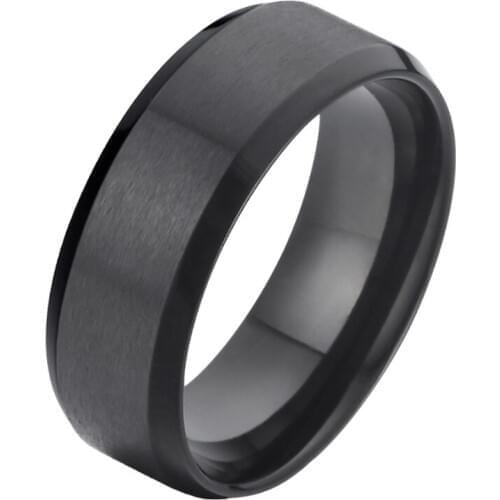 Classic Black tungsten carbide ring for men Fashion jewelry 8MM Anniversary Wedding Band Couple Rings for women
