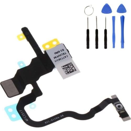 Volume Audio Mute Power ON OFF Button Key Flex Cable Repair Kit Gift FOR IPhone X
