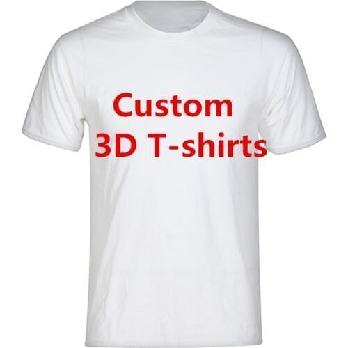 Fashion DIY Custom 3D Print T Shirt Men Short Sleeve Tees