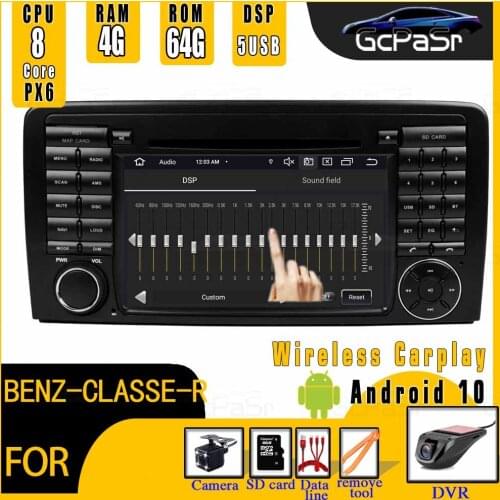 5USB DSP Multimedia player Android 10 DIN Car DVD GPS For Mercedes Benz CLK W209 W203 W463 W208 GPS BT Radio Stereo audio media