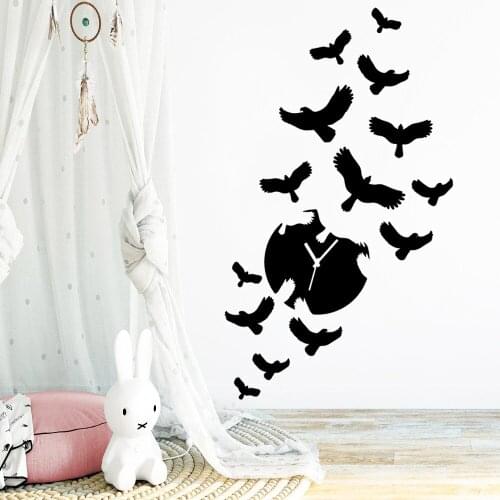 Cartoon Birds Self Adhesive Vinyl Waterproof Wall Art Decal For Living Room Bedroom Vinyl Mural Decal