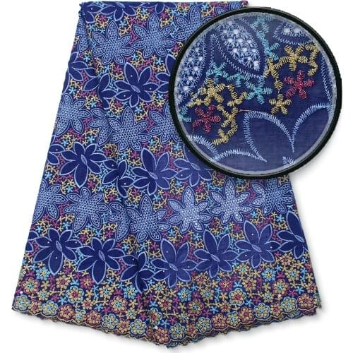 New Cotton Swiss Voile Lace In Switzerland 2021 High Quality Nigerian Party Borer Embroidery African Lace Fabric 5 Yards 4226B