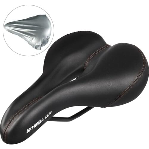 Extra Wide Comfortable Cushioned Bike Seat Soft Padded Bicycle Gel Universal Saddle with Waterproof Seat Cover