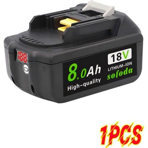 3pcs 18v Rechargeable Li-ion Battery For Makita 18V 8000mAh 8.0Ah Power Tools with LED Replacement LXT BL1860B BL1860 BL1850 6A