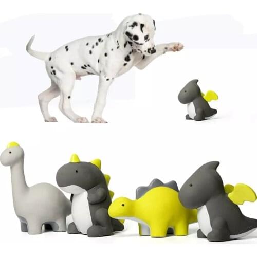 Squeaky Dog Toy Soft Durable Latex Funny Dinosaur Model Eco Friendly Washable Pet Product Interactive Training Puppy Chew Toys