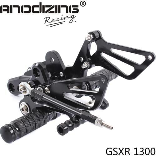 Full CNC Aluminum Motorcycle Adjustable Rearsets Rear Sets Foot Pegs For SUZUKI GSXR1300 HAYABUSA 1999-2013