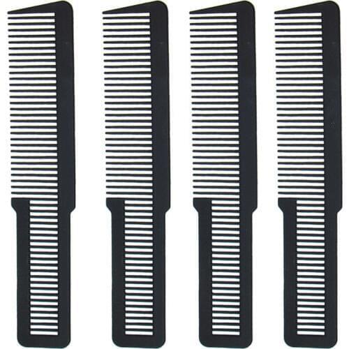Professional Black Flat Top Stylist Salon Barber Clipper Cutting Hair Comb Pro Salon Styling Tool