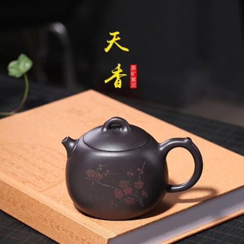 Purple Sand Pot Teaware Factory Black Mud Tianxiang Pot Handmade Teapot Cao Zhigang Teapot