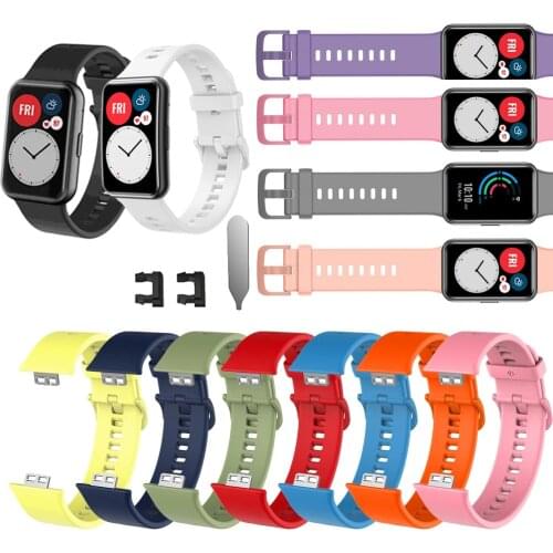 Sports Soft Silicone Watch Band Strap for Huawei Watch Fit Replacement Colorful Wristband for huawei watch fit strap Correa
