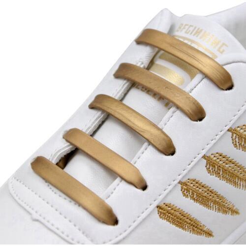 16pcs/set Silicone Shoelaces Elastic No Tie Shoe Laces Kids Adult Fashion Hammer Type Running Sneakers Shoelace Lazy Shoes Laces