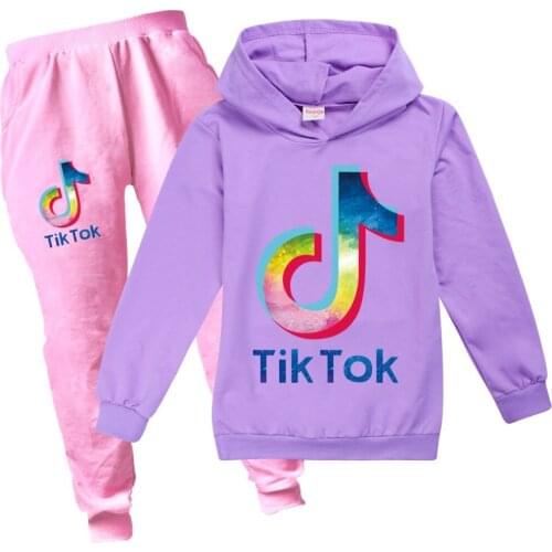 Fashion Cute Baby Girl Clothes Hooded Sweatshirt Pants 2pcs Outfit Cotton Baby Tracksuit Set For Children Clothing 2-16Year
