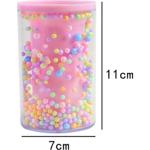 Girly Pen Holder with Colorful Foam Balls, Durable Acrylic Desk Organizer Makeup Brush Holder Stand Decoration, Round, Square