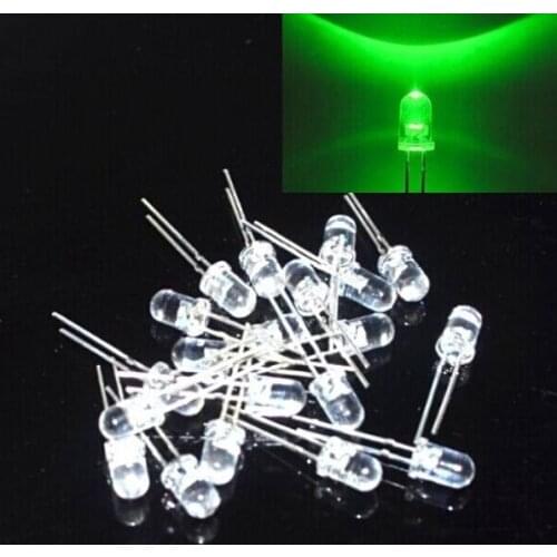 100pcs/Lot 5mm LED Highlight White Light Combine With Green Light LED Long Feet LED Wholesale Drop