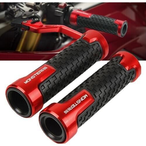 7/8'' 22MM Motorcycle CNC anti-slip handle grips handle bar grip hand For DUCADI 696MONSTER 696 MONSTER 2009 2010 2011 2012