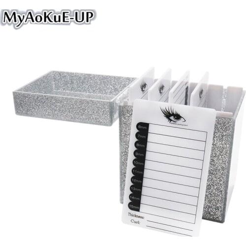5 Layers Eyelashes Storage Box For Eyelash Extension Acrylic Pallet Lash Holder Individual lash Volume Display Stand