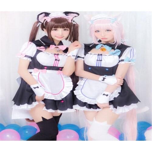 Anime Clothing NEKOPARA Posters Chocolat Vanilla Cosplay Costume Lolita Uniforms Maid Outfit A