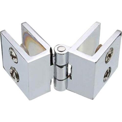 Zinc Alloy Wall Mount Glass Shower Door Hinges For Home Bathroom Furniture Clip Silver High Quality Durable Mirrored Hardware