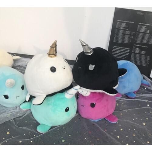 Reversible Fish Plush doll Kids Soft Gift Plushie Plush Animals Double-Sided Flip Doll Toy Peluches Gift For Child Pulpos Girl