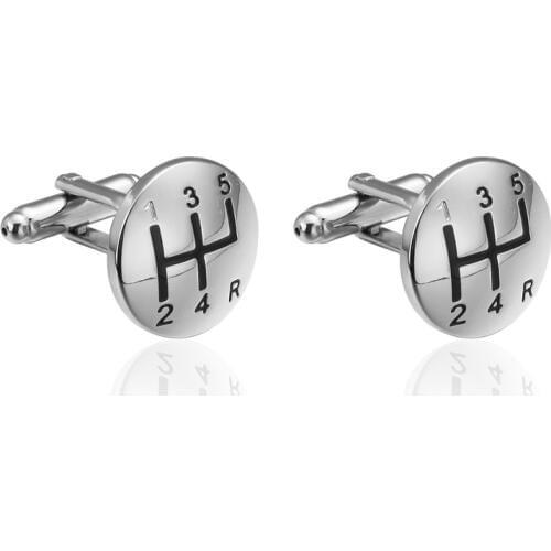 Hot Sale AAA Quality Laser Cufflinks Men French Excellent Cuff links Wholesale Silvery gear Cufflings New Design cuffs