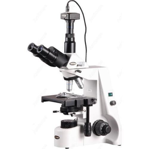 Kohler Biological Compound Microscope--AmScope Supplies 40X-2500X Infinity Kohler Biological Compound Microscope + 8MP Camera