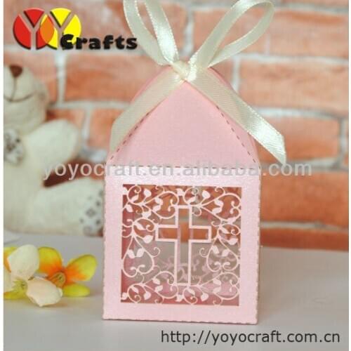 Cross Design Christmas favor and gift packaging boxes Laser cutting favor gift packaging boxes for Chocolate