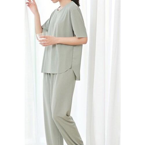 Summer Fashion Women Sets Loose Comfortable Casual Ladies Short Sleeve Tees And Solid Pants 2021 New