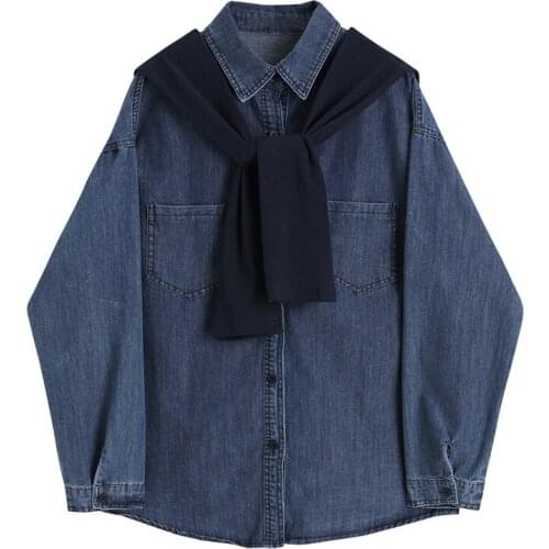 LLLmwybiao Women's Blue Shirts