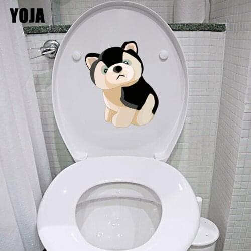 YOJA 20*23.4CM Chow Chow Toilet Wall Sticker Decal Bedroom Home Decor Funny Animal Dog T3-0593