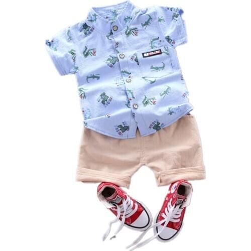 New Summer Baby Boys Clothing Children Fashion Cartoon Shirt Shorts 2Pcs/sets Toddler Casual Clothes Suit Kids Outing Costume