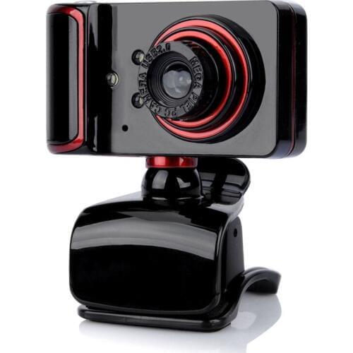 Newest Red Universal USB 2.0 HD Webcams Video Web Cam Camera Megapixel with PC Laptop desktop Built-in microphone Plug and play