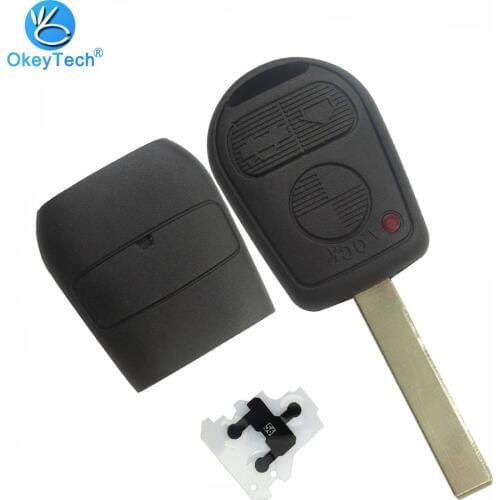 OkeyTech for Bmw Key Shell 3 Button Uncut Blank HU92 Blade Auto Remote Car Key Fob Cover Case Housing for BMW E31 E32 E36 E38 39