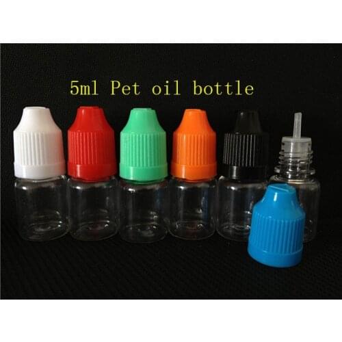 Plastic Eye Dropper Bottle 1000pcs 5ml PET empty E ego electronic cigarette liquid in bottles for ego