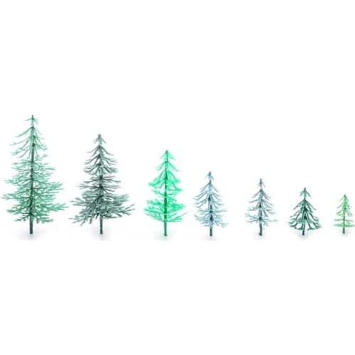 5CM Plastic Green Scale Mini Model Trees Railroad Scenery For House Classroom Park Train Railway Diorama Layout