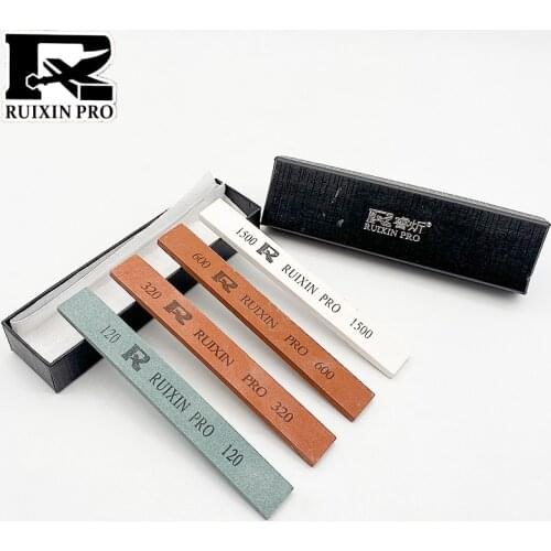 RUIXIN PRO 4pcs 120 320 600 1500Grit Professional Angle Sharpening stone Whetstone fixed knife sharpener Sharpening system set