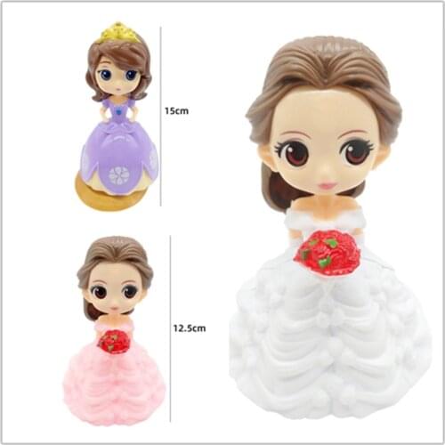 Qposket Beauty and the Beast Belle Princess Action Figure Toys Kawaii Sofia the First Figurine Model Dolls Gifts Kids Toys