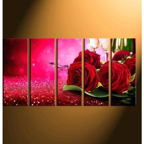 Sale 5d diy diamond painting rose flower pattern full square drill 3d diamond embroidery decorative artwork