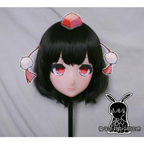 RB6509)Quality Handmade Female Resin Cosplay Japanese Role Anime Syameimaru Aya Kigurumi Crossdress Doll Transgender Mask