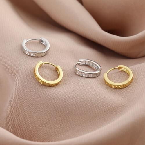 2020 Trendy Designer Roman Numerals Hollow Hook Earring For Women Gold/Silver Color Statement Female Jewelry Birthday Party Gift