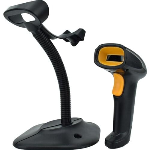 Cheapest Price CCD Auto-sensing Wired Brcode Scanner With Holder 1500Pixel Support USB TTL232 RS232
