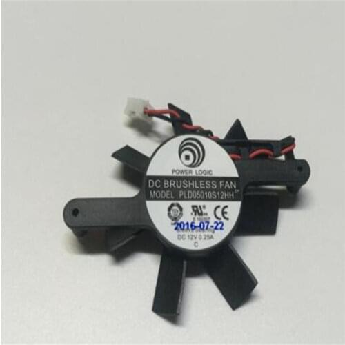 ATI W5000 professional graphics card radiating fan blade silent single fan blade PLD05010S12HH 12V 0.25A 2 line